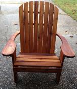 Click to enlarge image Beautiful stained Adirondack Chair - Oversized Adirondack Chair: 23 inch seat - Our oversized Adirondack Chair for maximum comfort!