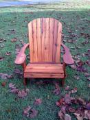 Click to enlarge image Adirondack in backyard - Oversized Adirondack Chair: 23 inch seat - Our oversized Adirondack Chair for maximum comfort!