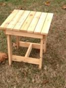 Click to enlarge image Unstained 20" table - Square Side Table: - Great Table to hold your drink or a snack!